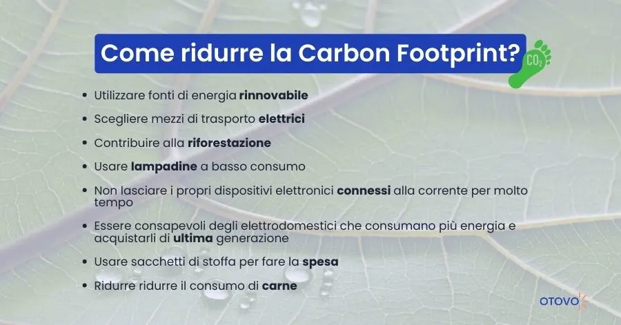 Ridurre Carbon Footprint