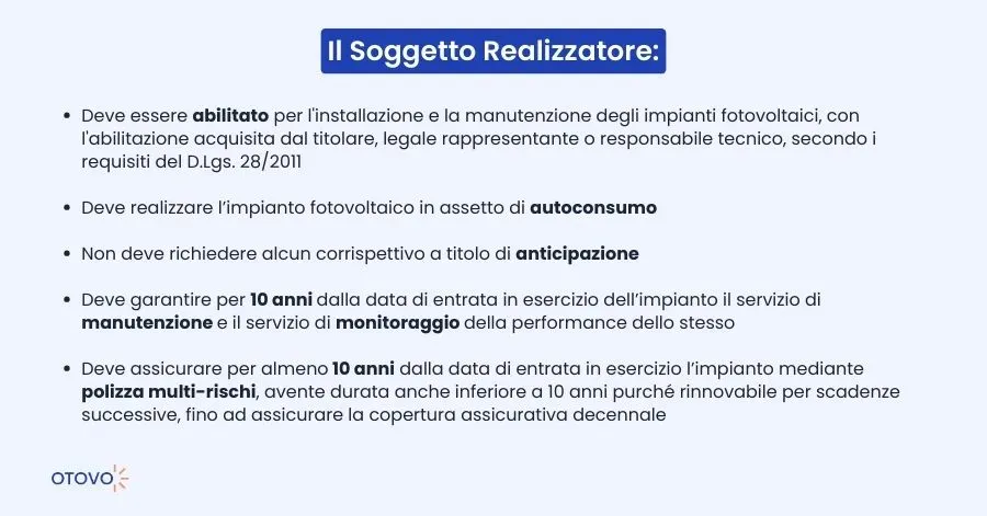 Cosa sapere sul Soggetto Realizzatore